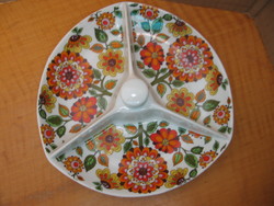 Retro floral schmidt Brazilian porcelain divided serving bowl