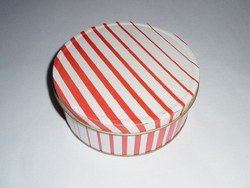 Old retro metal box tin gift box gift box - striped pattern