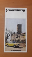 DDR, Wartburg 353 veterán autós prospektus, retro reklám