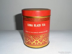 Retro Teás fémdoboz fém pléh doboz - Kínai, 1970-es évekből