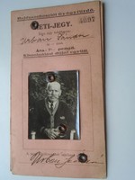 D192298 weekly ticket - Hajdúszoboszló spa - price 7 pengő 1936 issued to Sándor Urban