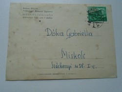 D192267 postcard - invitation Mátyás Technical University of Rákos, Miskolc - Rákos comrade's birthday celebration