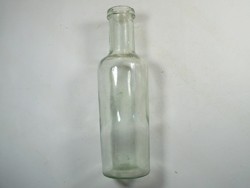 Old antique glass bottle - medicine pharmacy - height: 18.5 cm