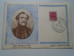 D192255 commemorative sheet Count István Széchenyi Hungarian Piarists commemorative stamp sátoraljaújhely 1942