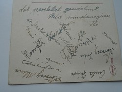 D192332 old postcard - vészt - mezőberény many signatures 1930k