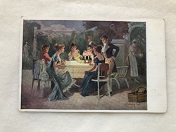 Antique romantic postcard -2.