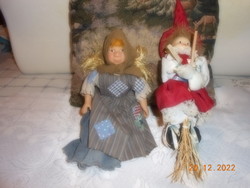 Porcelain head witch dolls