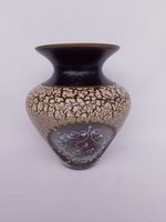 Murano vintage potted small vase with cracked shell
