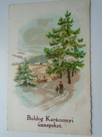 D192323 old postcard - Merry Christmas - peaceful