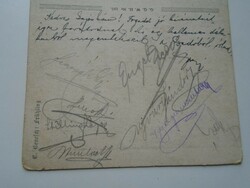 D192342 Régi  képeslap   Szerelmespár - sok aláírással - Csuta Lajos, Békés 1918