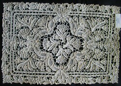 Venice marked original label Venetian lace tablecloth meticulous extraordinary handwork artwork