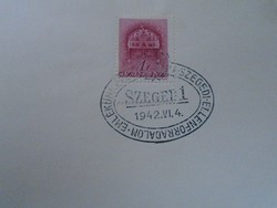 D192452  Alkalmi bélyegzés  Szeged - Szegedi Ellenforradalom Emlékünnep 1942