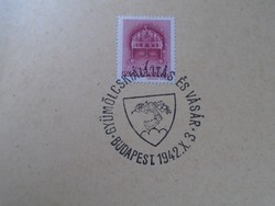 D192476 occasional stamp fruit exhibition and fair Budapest 1942