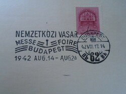 D192454  Alkalmi bélyegzés  Nemzetközi Vásár Budapest  1942