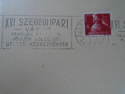D192447    Alkalmi bélyegzés - Szeged Szegedi Ipari Vásár  1948