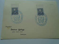 D192434 Alkalmi bélyegzés Protestáns Napok  Budapest 1939-Berencz György Esztergom