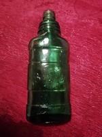 Régi zöld lapos üveg, palack