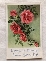 Régi virágos képeslap              -2.