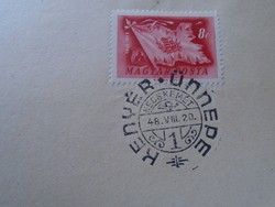 D192501  Alkalmi bélyegzés - KENYÉR ÜNNEPE  Kecskemét  1948