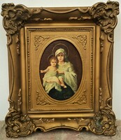 Murin Vilmos (1891 - 1952) Mária a kis Jézussal c. festménye Eredeti Garanciával!
