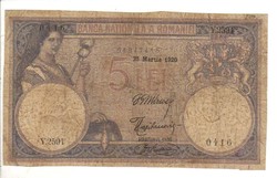 5 Lei March 1920 Romania