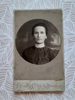 Antik női fotó F. Ferenczy Lukács Székelyudvarhely régi műtermi fénykép