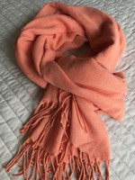 Kashmir scarf in carrot color, 180 x 77 cm