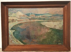 Ferenc Hock (1924-2012) winter landscape Danube Bend c. Your painting with an original guarantee! Visitors: 4 in the basket