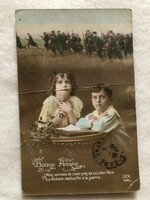 Antik, színezett  I. világháborús katonai képeslap                                       -2.