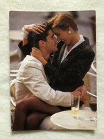 Old, romantic postcard - postal clean -2.