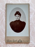 Antique female photo of schnitzer gyula budapest old studio photo