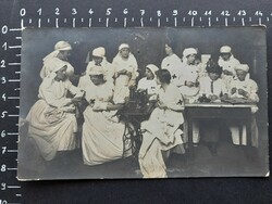 Régi fotó, fénykép, képeslap vöröskeresztes nővérek