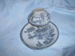 Antik Kínai áttetszően vékony  porcelán csésze és csészealj