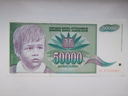 Jugoszlávia 50000 dinár 1992 UNC