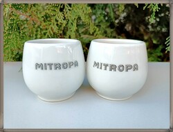 MITROPA vasúti étkezőkocsi porcelán kávés csészék az 1900-as évek elejéről