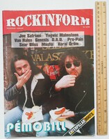 Rockinform magazin #59 1998 P Mobil Satriani Malmsteen Van Halen Genesis Sing-Sing Korai Öröm Másfél