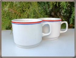 Csík mintás Zsolnay porcelán csészék