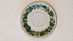 1 pcs. Tiny, hüttl tivadar, Aquincum porcelain plate. With grape leaf decoration.