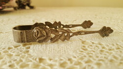 Antiko100 ezüstözött,rózsás cukorcsipesz,cukorfogó