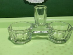 Régi asztali üveg sótartó