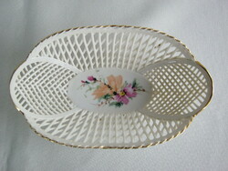 Marked porcelain bowl with openwork pattern
