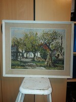Magyar János (Palics, Vajdaság...) festmény, olaj, vászon, 45x60 cm+ keret (60×74 cm)