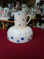 Granite polka dot blue polka dot bowl mug nostalgia piece, rustic decoration