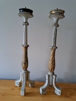 Baroque carved gilded large church candlestick in pair 68cm!!!