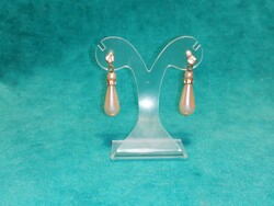 Old Drop Shaped Bowl Bead Earrings (645)