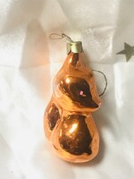 Retro üveg karácsonyfadísz mókus