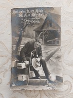 Régi képeslap 1918 férfi fotó levelezőlap