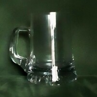 Beautifully shaped beer glass pitcher krigli with a handle 4 dl