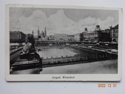 Régi képeslap: Szeged, Móra-kert, 1935