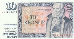 Izland 10 korona, 1961, UNC bankjegy